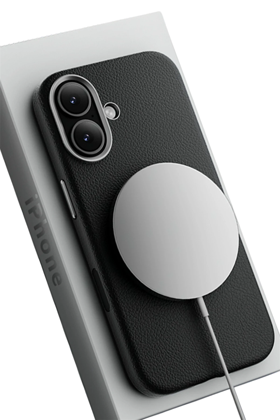 MonoCase Iphone 17 Siyah Manyetik Özellikli Deri Kılıf 