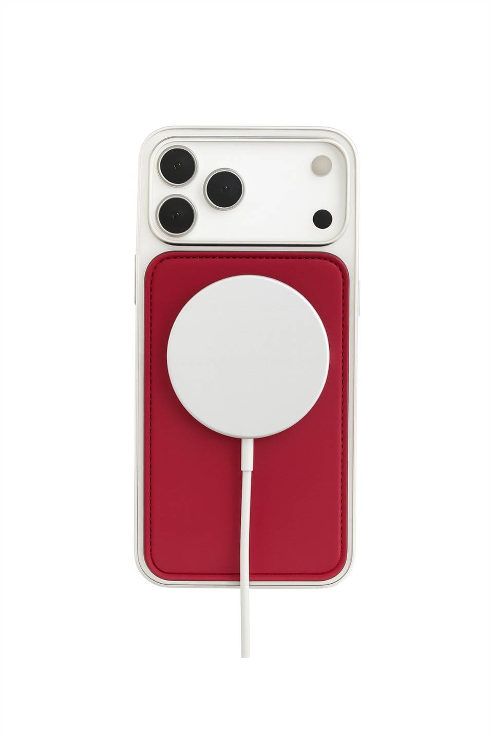 NeoMag Case Iphone 17 Pro Max Kırmızı  Manyetik Özellikli Deri Kılıf 