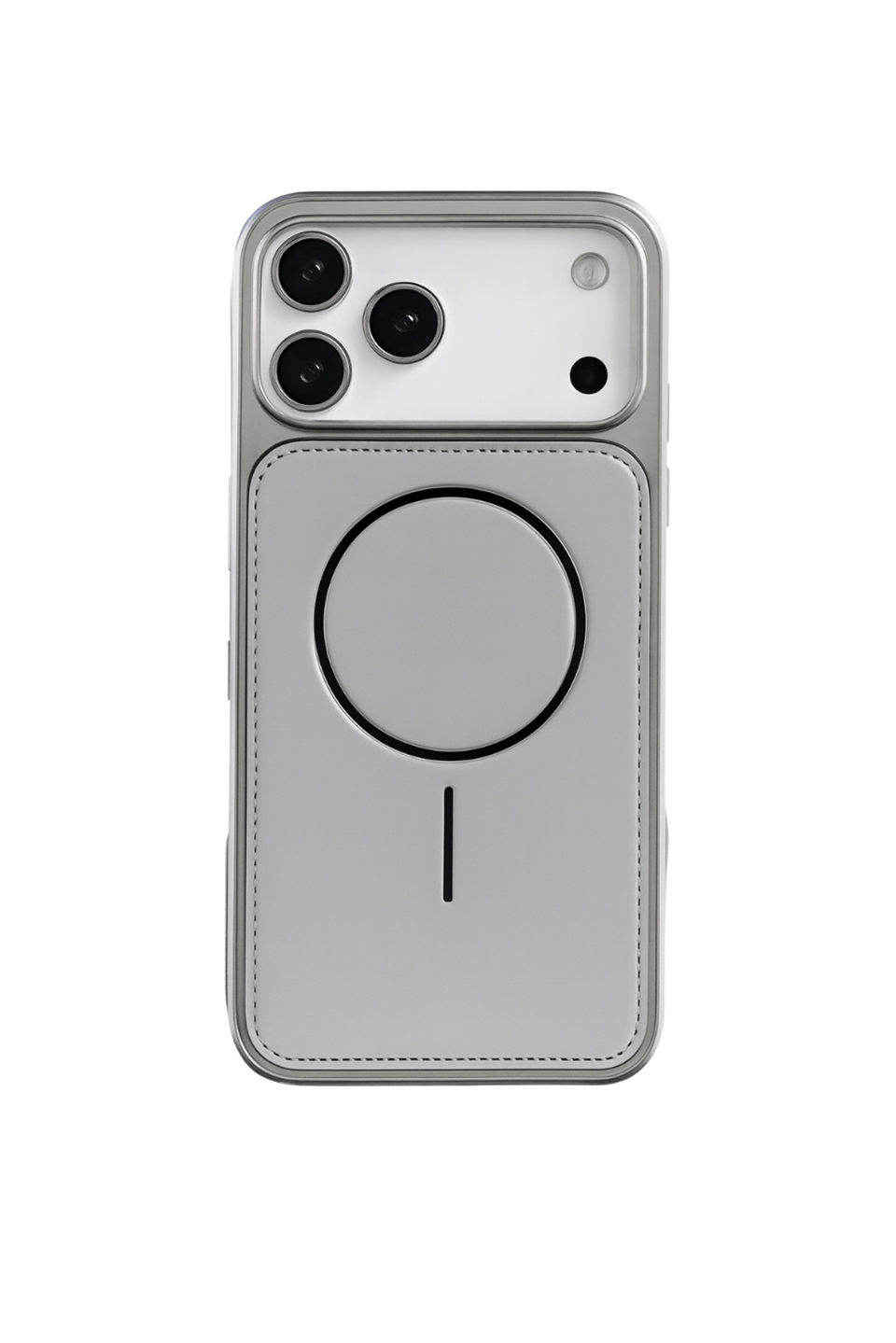 NeoMag Case Iphone 17 Pro Max Gri Manyetik Özellikli Deri Kılıf 