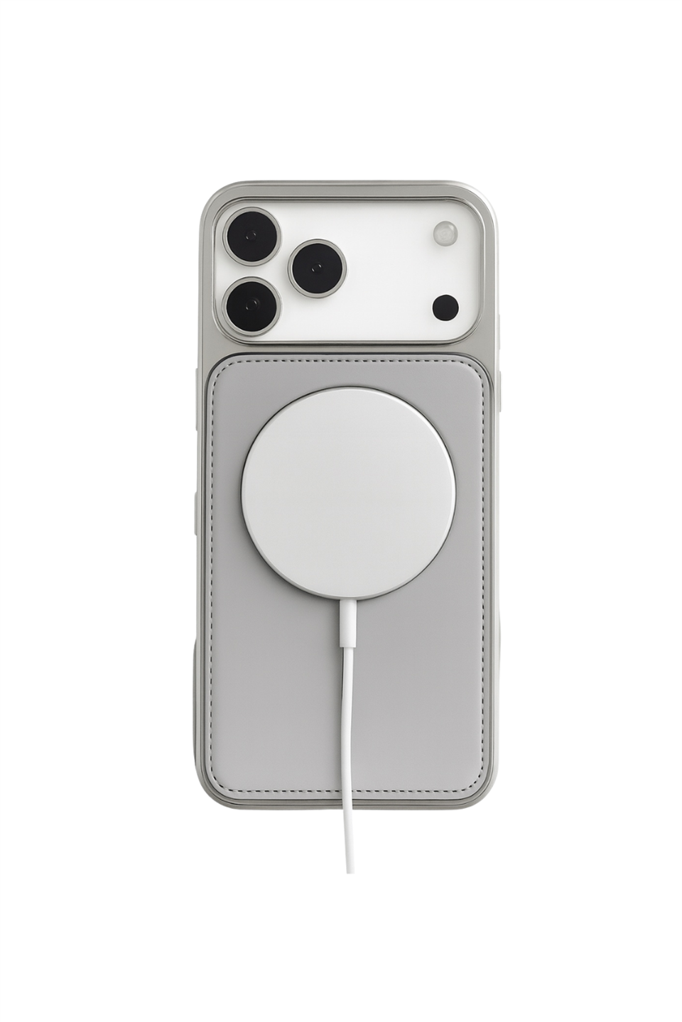 NeoMag Case Iphone 17 Pro Max Gri Manyetik Özellikli Deri Kılıf 