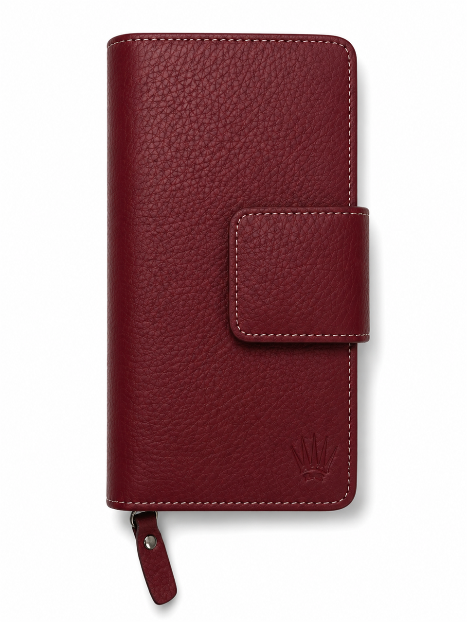 PocketLab Bordo Hakiki Deri Telefon Cüzdanı