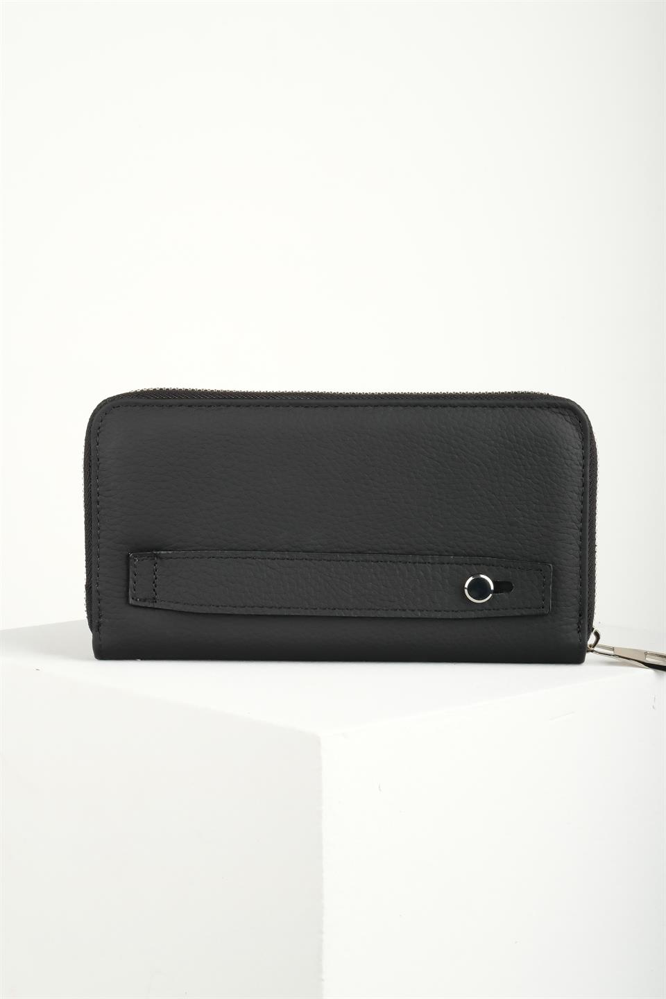 TOKYO FLOTER BLACK HAKİKİ DERİ TELEFON CÜZDANI