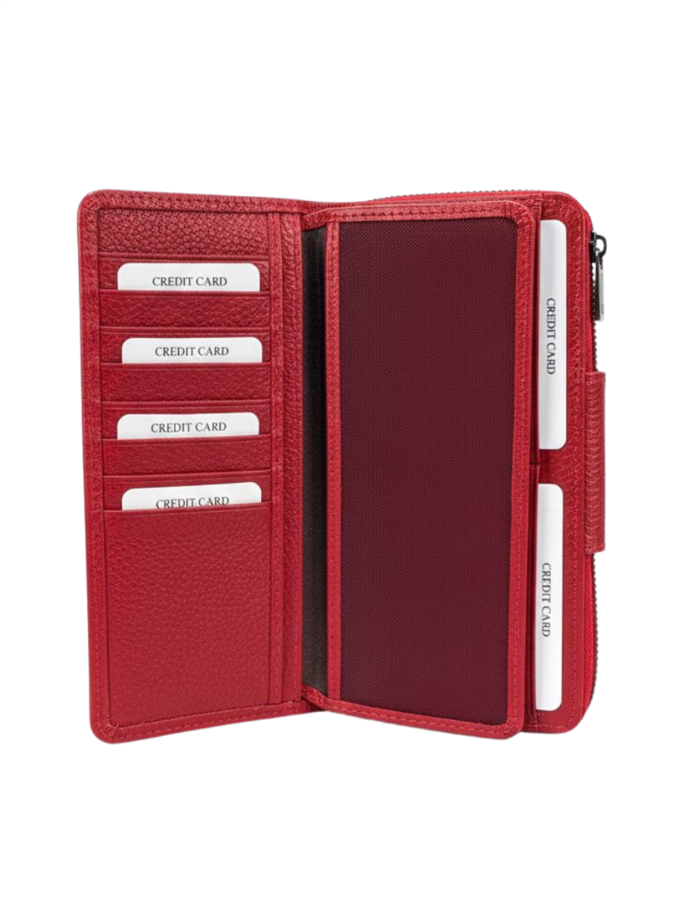 Tvin Kırmızı HAKİKİ DERİ  TELEFON CÜZDANI