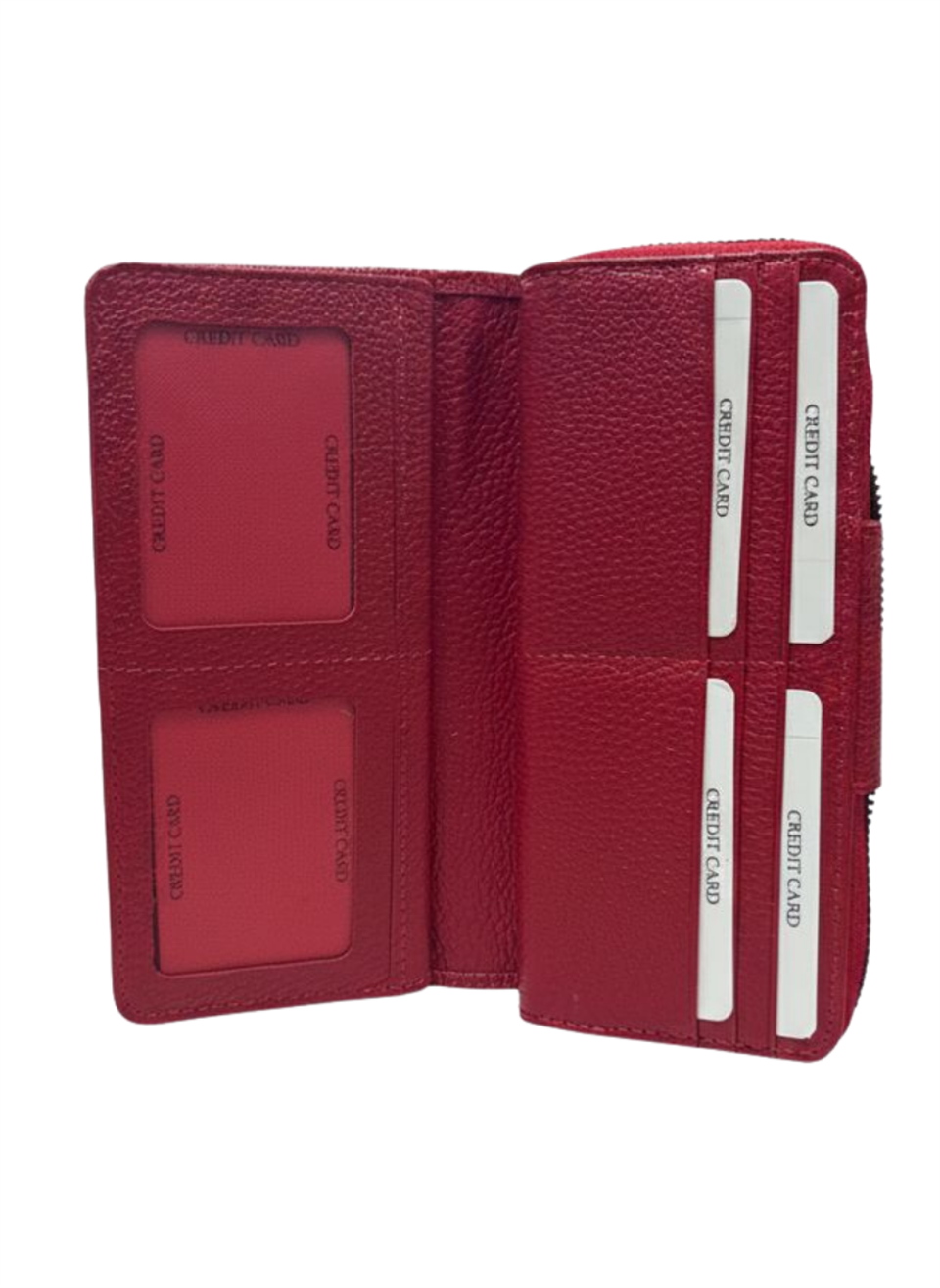 Tvin Kırmızı HAKİKİ DERİ  TELEFON CÜZDANI