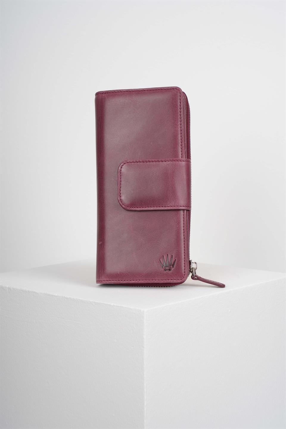 TWIN BURGUNDY PHONE WALLET