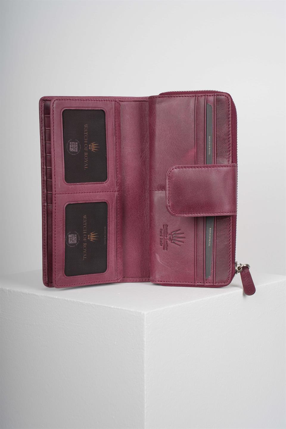 TWIN BURGUNDY PHONE WALLET