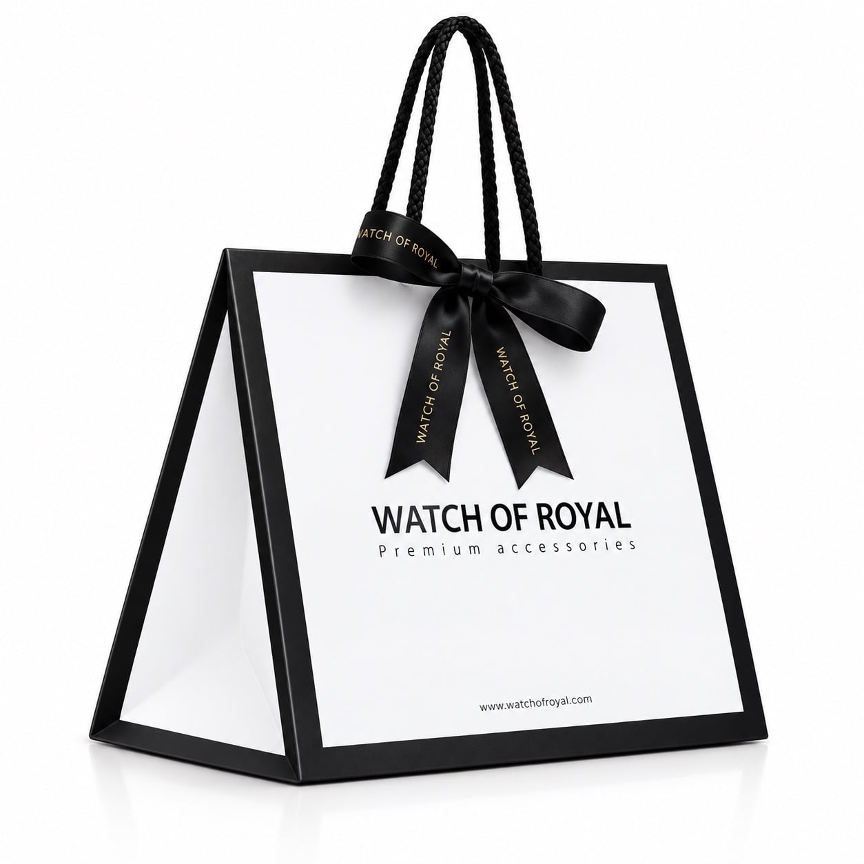 Beyaz ve siyah Watch of Royal premium hediye kutusu