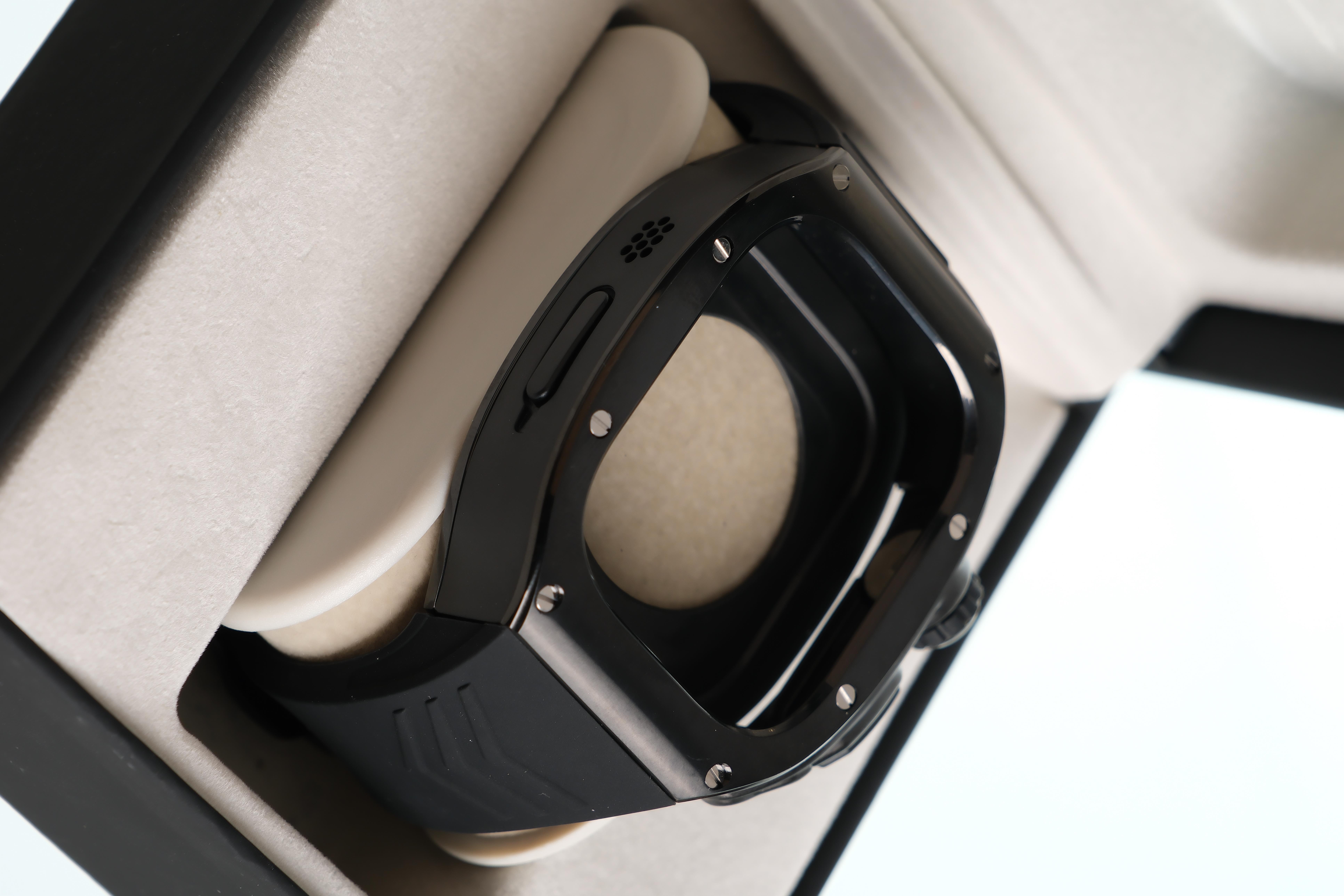 Apple Saat Kasa kordon Siyah 49mm silikon kauçuk bant paslanmaz çelik kasa  iWatch ULTRA Apple KordonWATCHOFROYALkasakrdonApple Saat Kasa kordon Siyah 49mm silikon kauçuk bant paslanmaz çelik kasa  iWatch ULTRA 