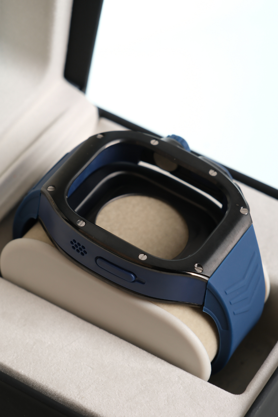 Apple Saat Kasa kordon Siyah Lacivert 49mm silikon kauçuk bant paslanmaz çelik kasa  iWatch ULTRA Apple KordonWATCHOFROYALkasakrdonApple Saat Kasa kordon Siyah Lacivert 49mm silikon kauçuk bant paslanmaz çelik kasa  iWatch ULTRA 