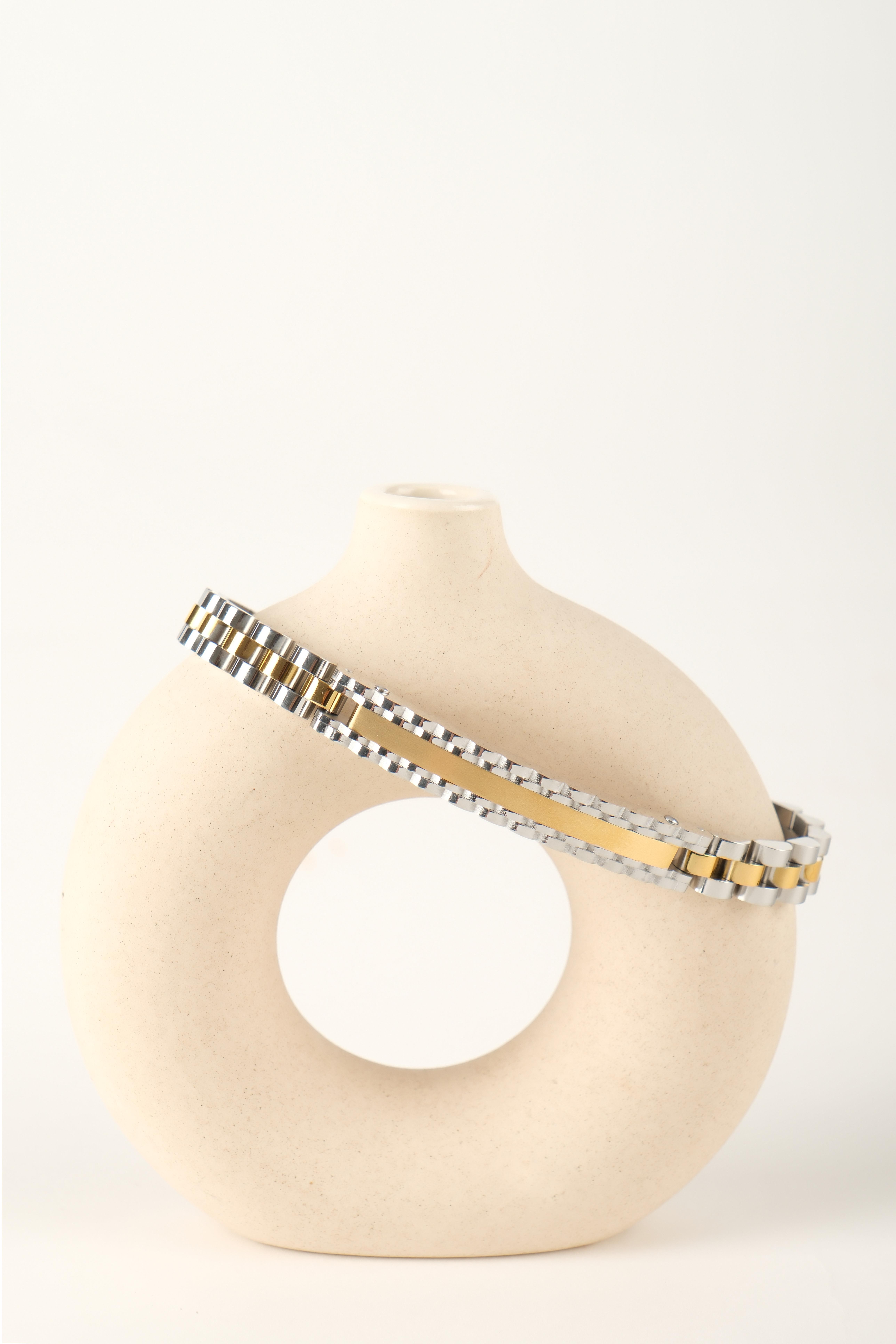 VERVE SILVER GOLD ÇELİK BİLEKLİKBraceletWATCHOFROYALVERVEVERVE SILVER GOLD ÇELİK BİLEKLİK