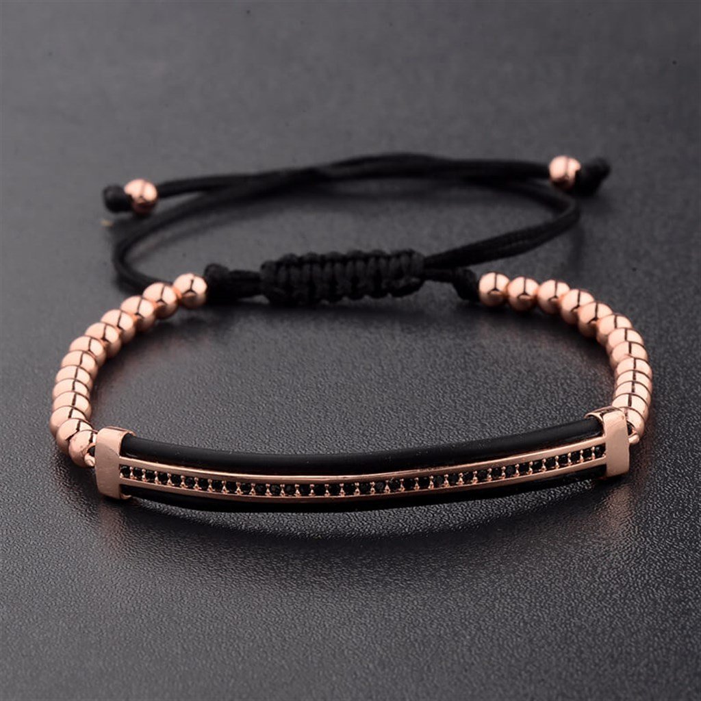 ZIRCON BEADS MAKROME ROSE GOLD BİLEKLİK SETİ BRACELETWATCHOFROYALZRCNBEADSMCRMRSZIRCON BEADS MAKROME ROSE GOLD BİLEKLİK SETİ 