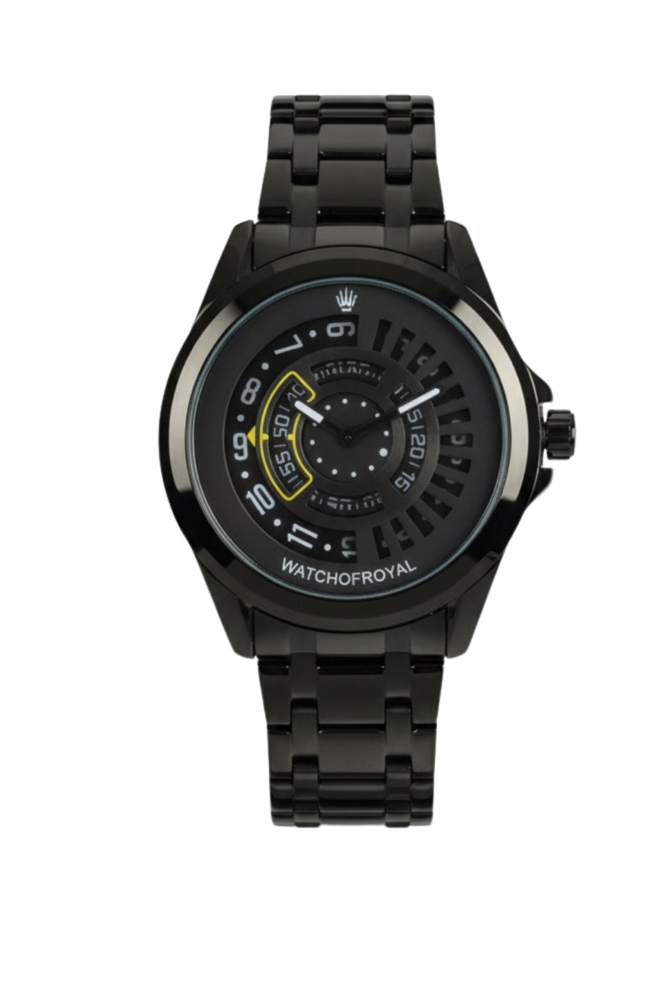 Çelik Kordonlu Sarı Siyah Unisex Kol Saati 316L Çelik Kasa, Hardlex Mineral Cam, 3ATM SpeedmasterKol SaatiWATCHOFROYALSPDMSTRWÇelik Kordonlu Sarı Siyah Unisex Kol Saati 316L Çelik Kasa, Hardlex Mineral Cam, 3ATM Speedmaster