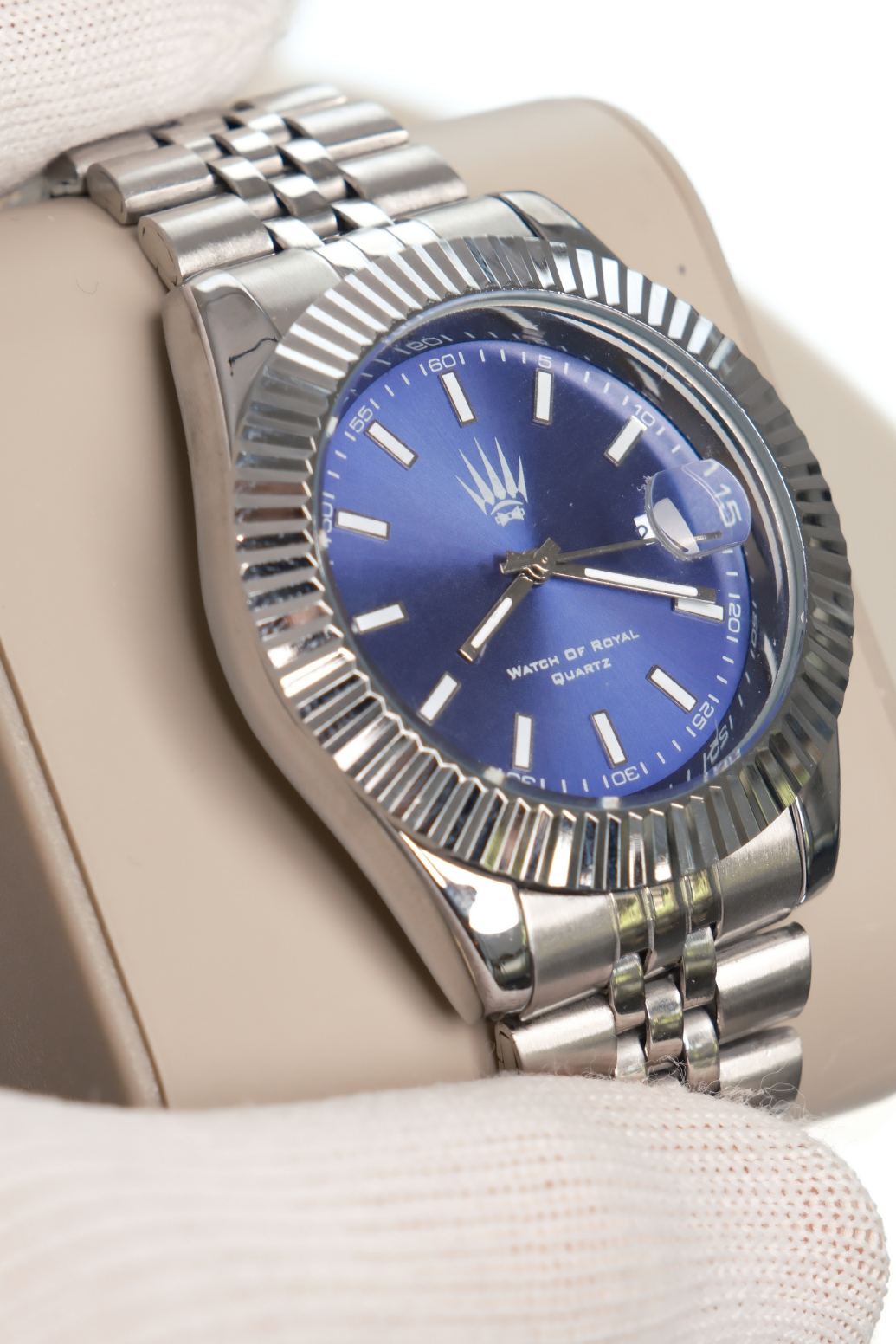 Triton Date Silver Blue Kol SaatiKol SaatiWATCHOFROYALtritondateTriton Date Silver Blue Kol Saati