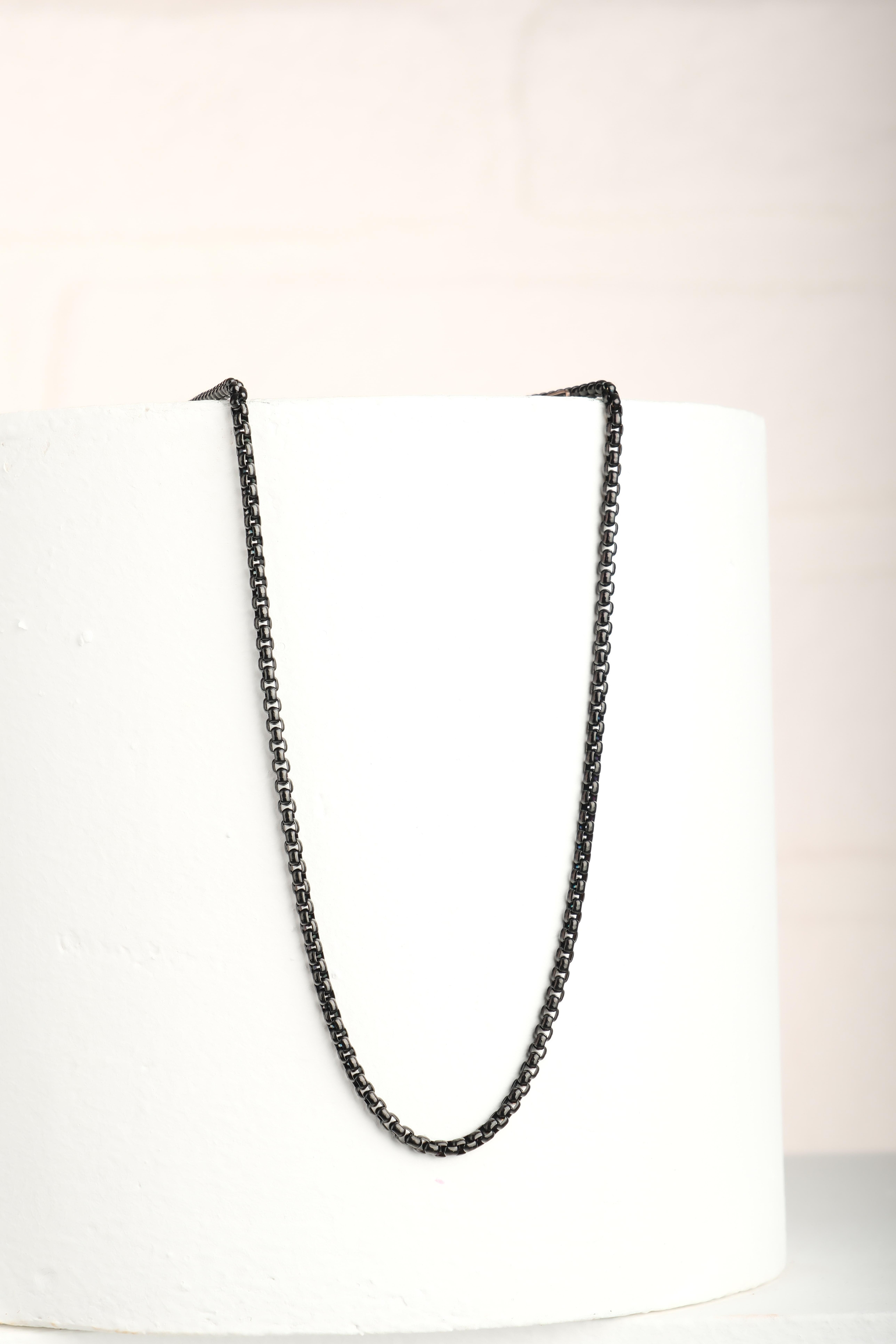 Vista Siyah Zincir Çelik KolyeNecklaceWATCHOFROYALVistaVista Siyah Zincir Çelik Kolye