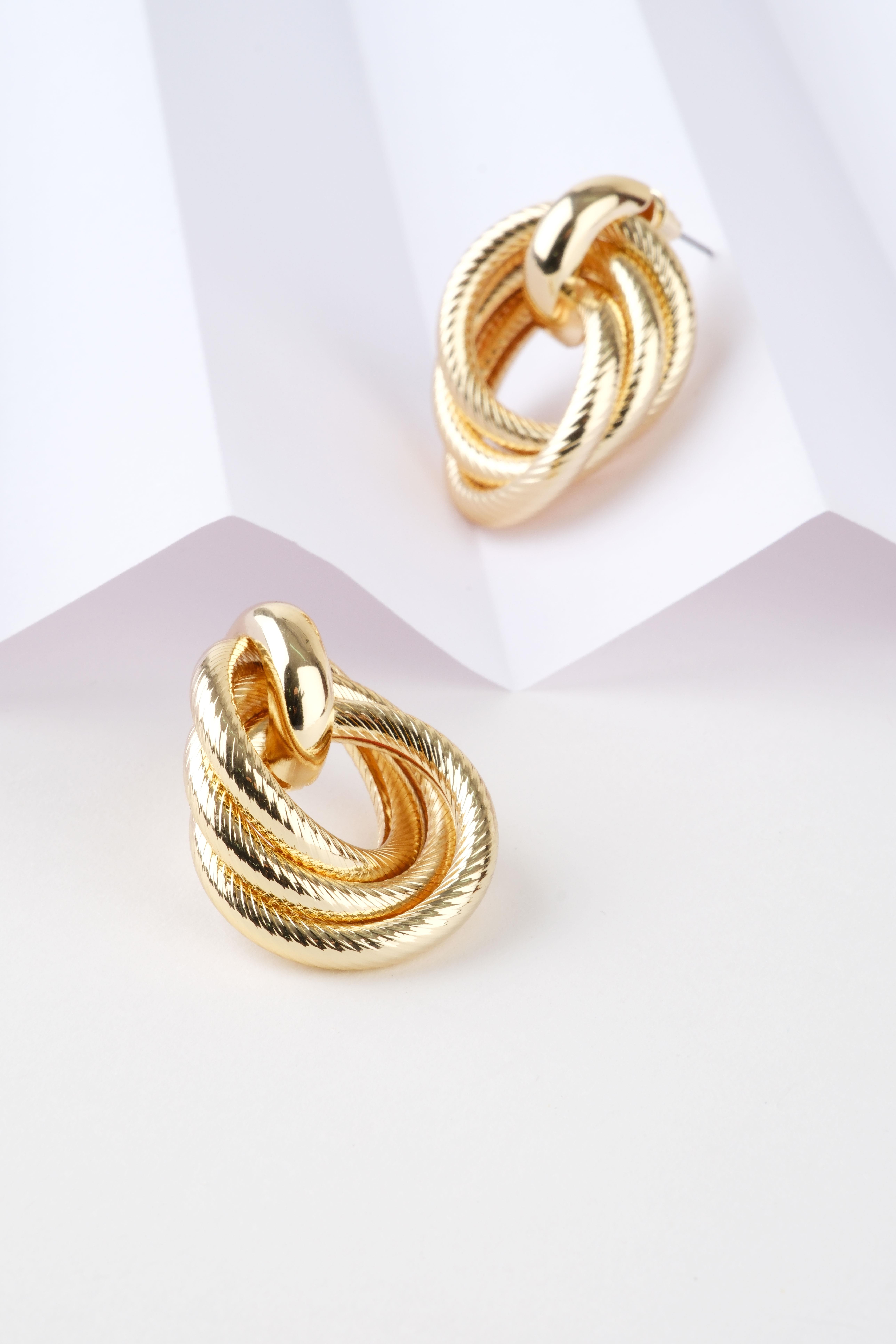 Drops Gold Çelik KüpeKüpeWATCHOFROYALDropsDrops Gold Çelik Küpe