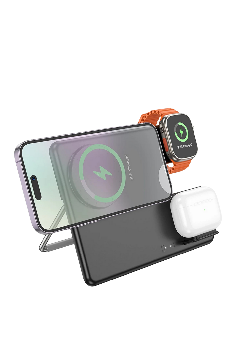 MagDesk 15W Hızlı Şarj Katlanabilir 3'lü Stand.Type-C Girişli Güç MerkeziŞarj StandıWATCHOFROYALMagDeskMagDesk 15W Hızlı Şarj Katlanabilir 3'lü Stand.Type-C Girişli Güç Merkezi