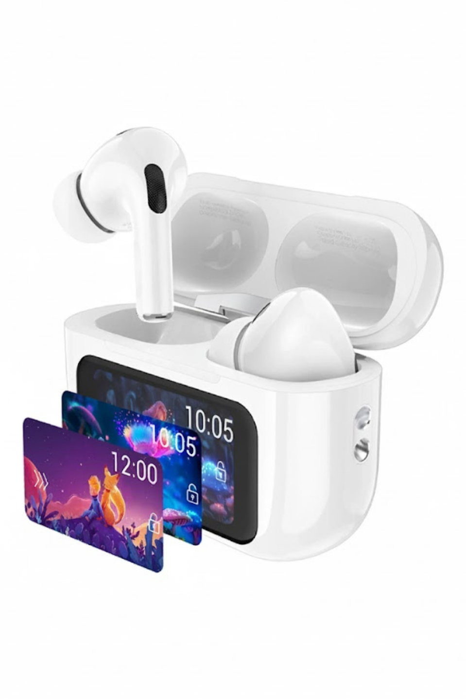 Aktif Gürültü Engelleyici Özellikli Dijital Dokunmatik Ekranlı Airpods Bluetooth Kulaklık - BeyazTelefon CüzdanıWATCHOFROYALairdopsAktif Gürültü Engelleyici Özellikli Dijital Dokunmatik Ekranlı Airpods Bluetooth Kulaklık - Beyaz
