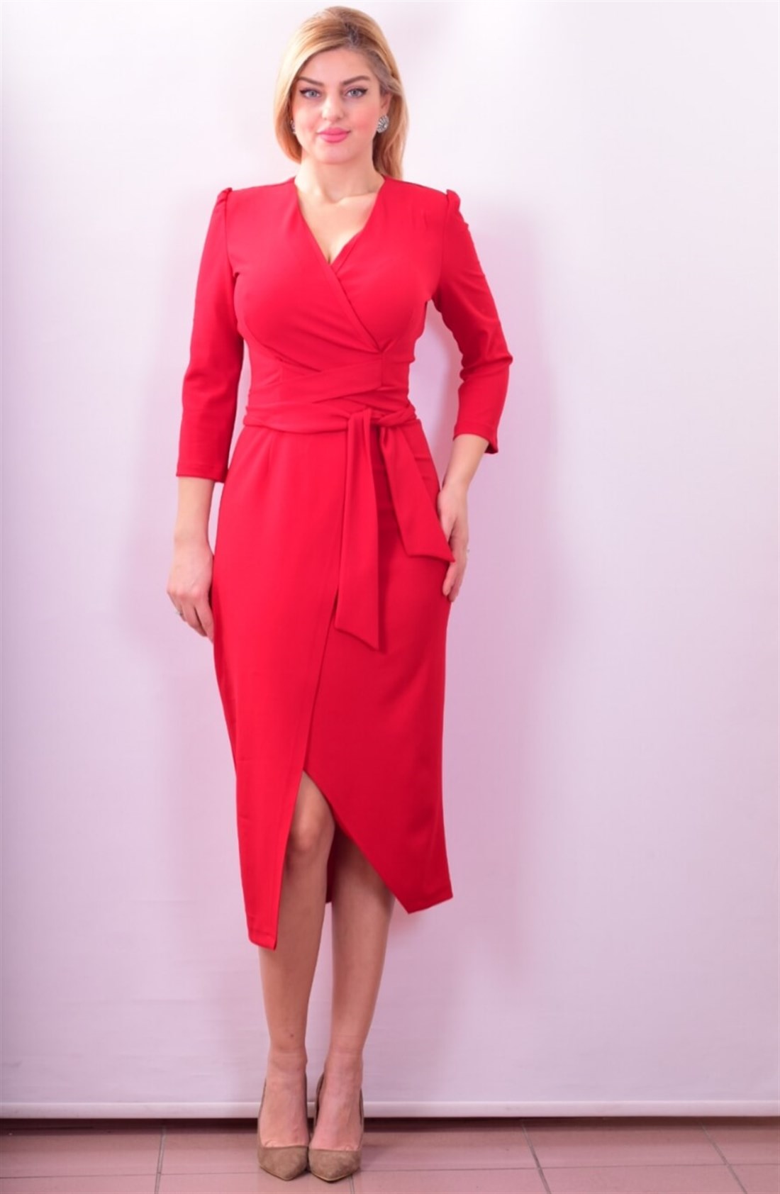 5322 Kruvaze Tasarım Elbise Maya Butik | Yeni Sezon Ürünler 139,99 TL