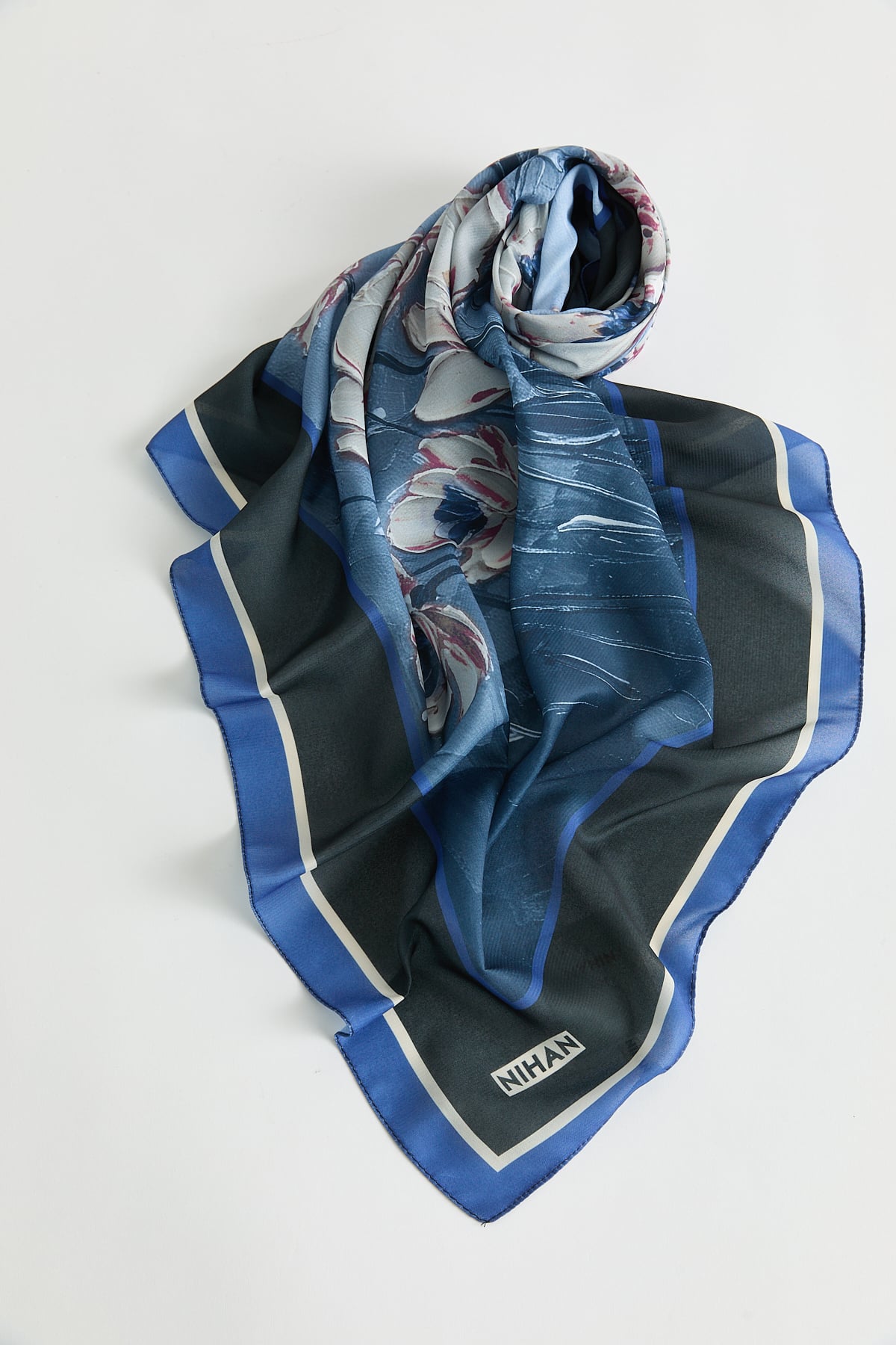 Floş Natural Fly Eşarp  Mavi