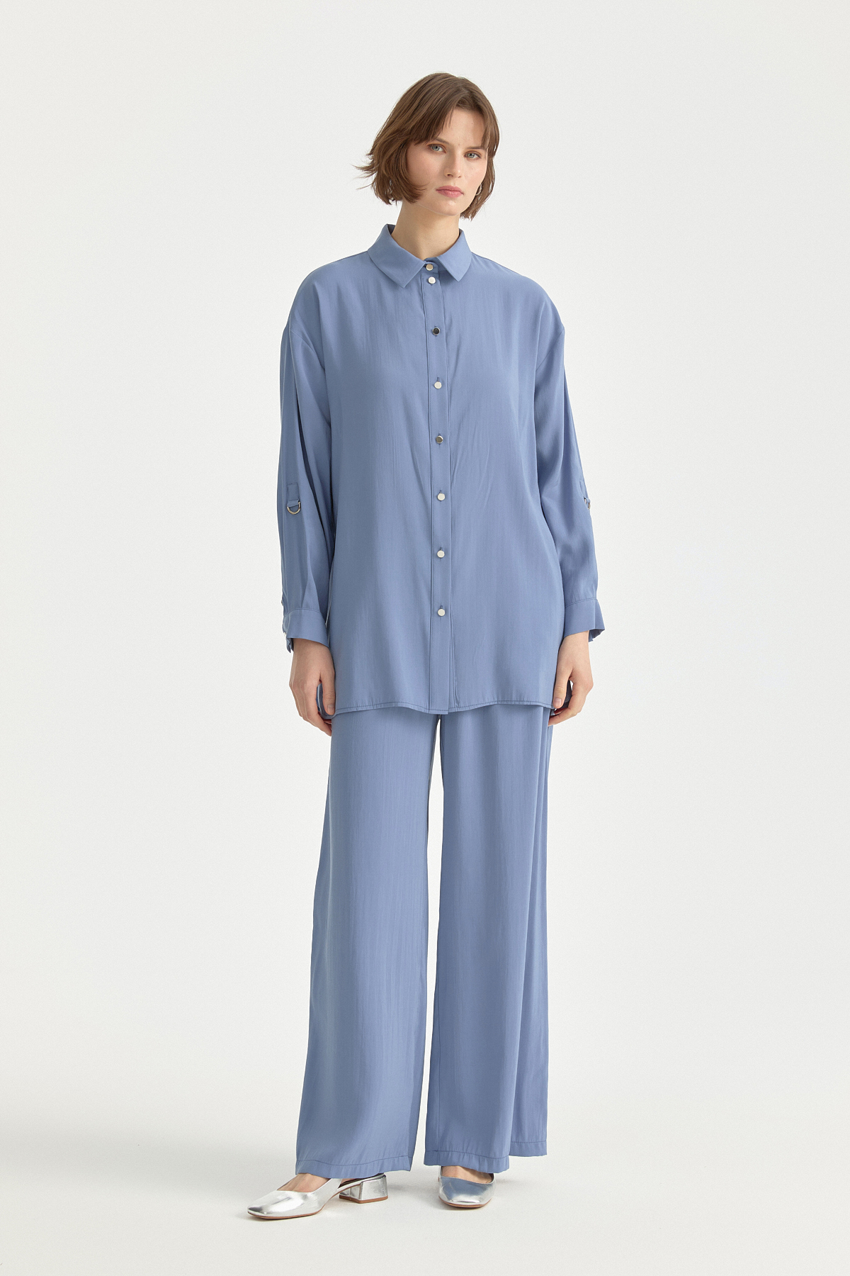Modal Pantolon Tunik Takım  İndigo