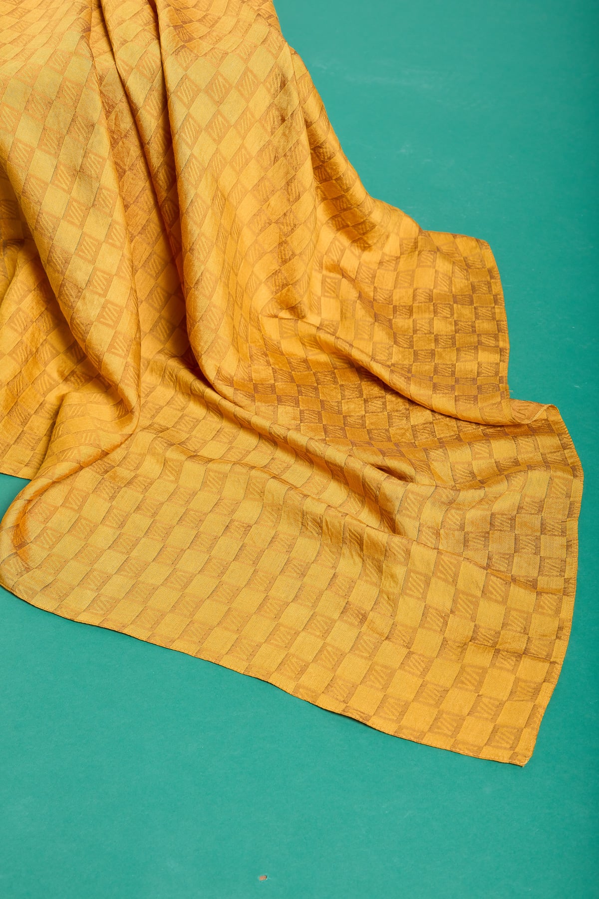 NİHAN Stil Eşarp Nihan Dama Monogram Eşarp  Hardal_modest