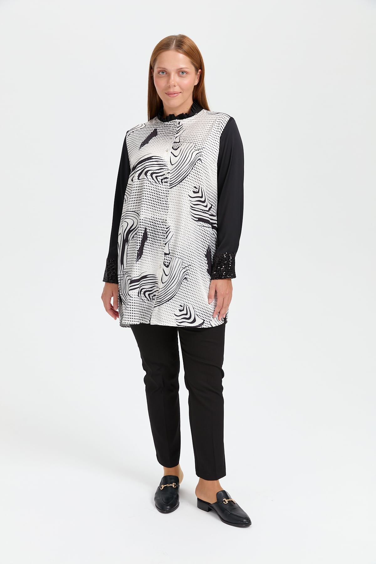 NİHAN Tunik Nihan Rahat Kalıp Tunik  Siyah_modest