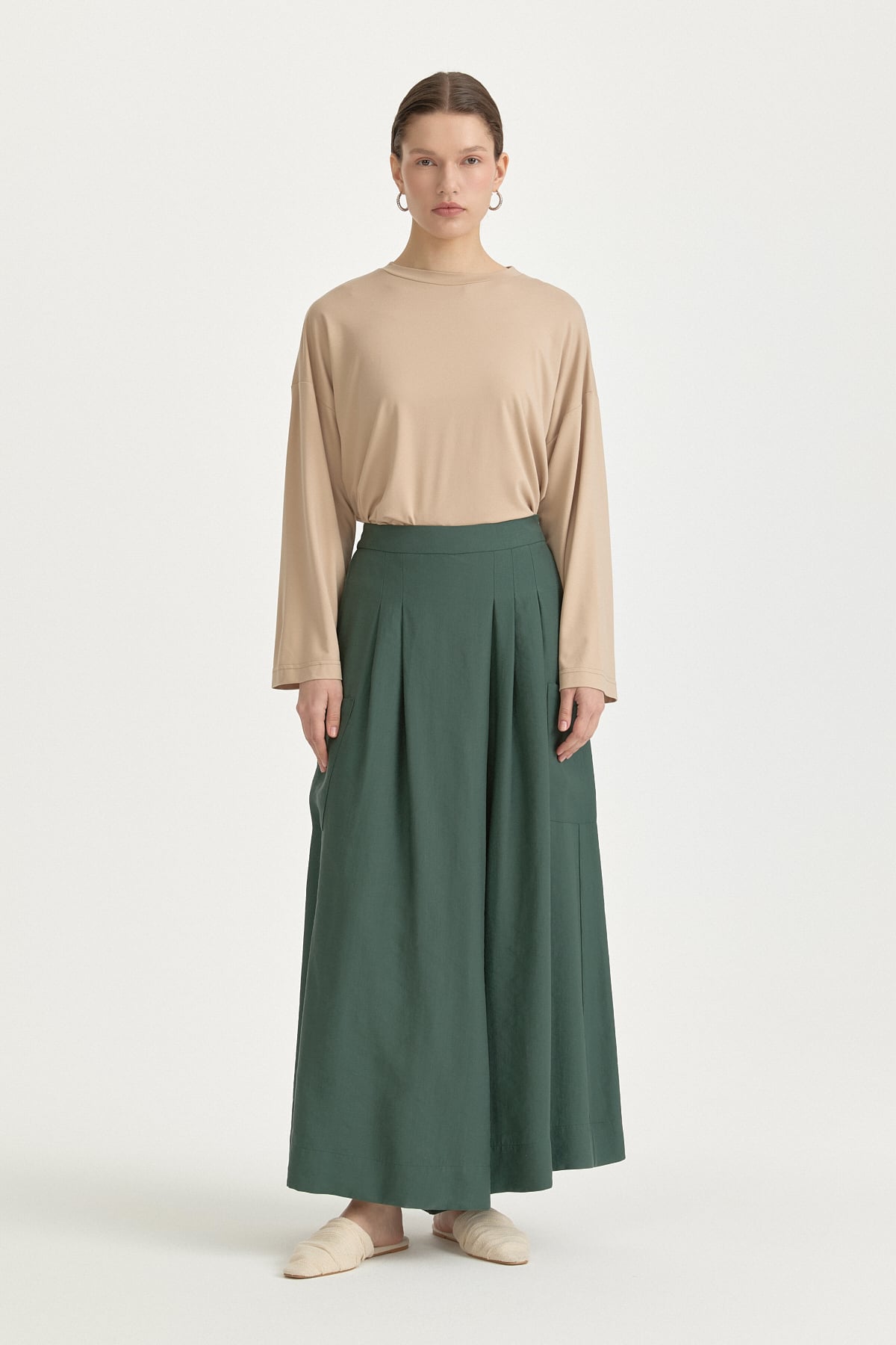 Tencel Pantolon Etek  Zümrüt