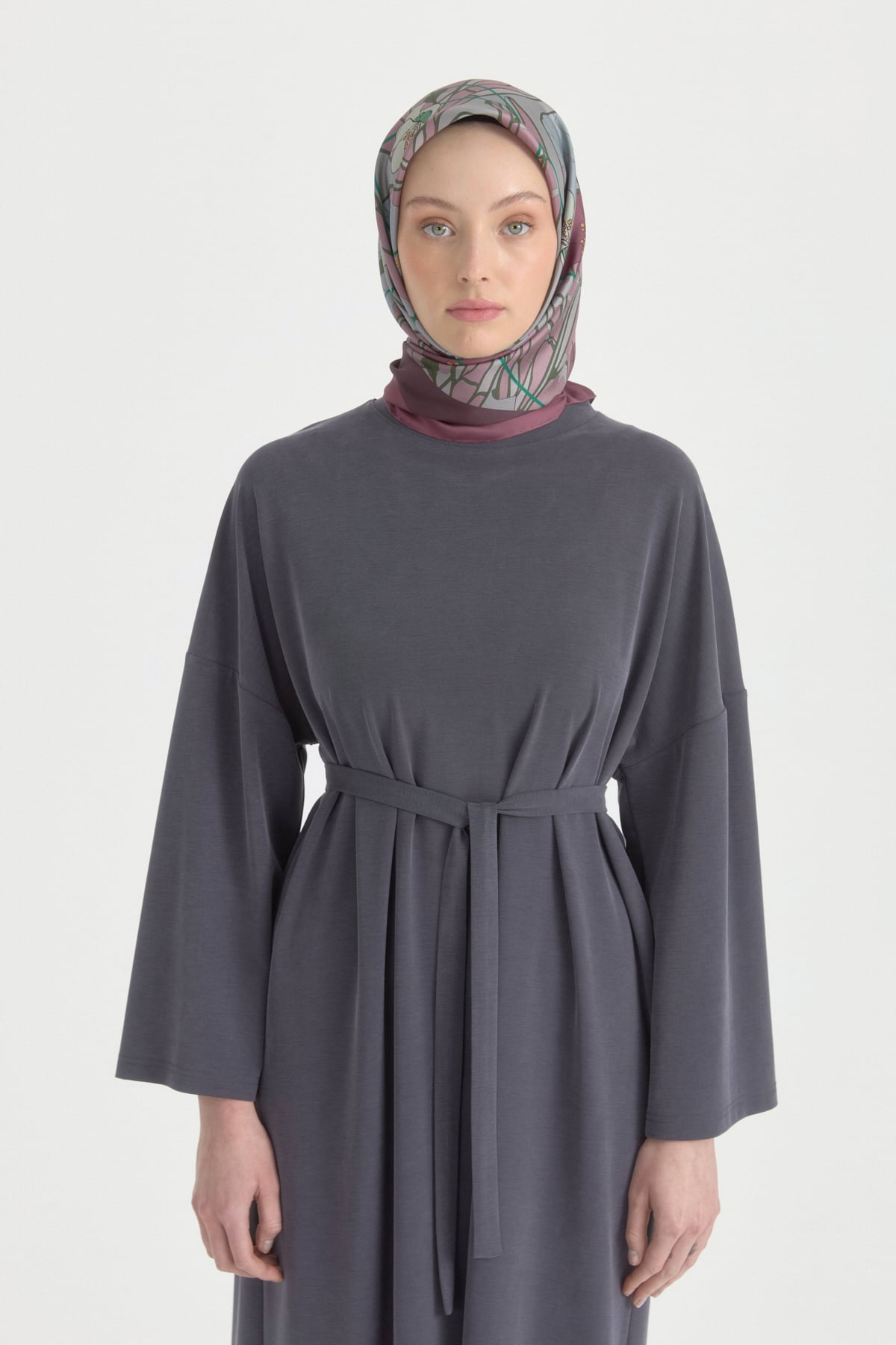 Garden Whisper Twill İpek Eşarp  Mor