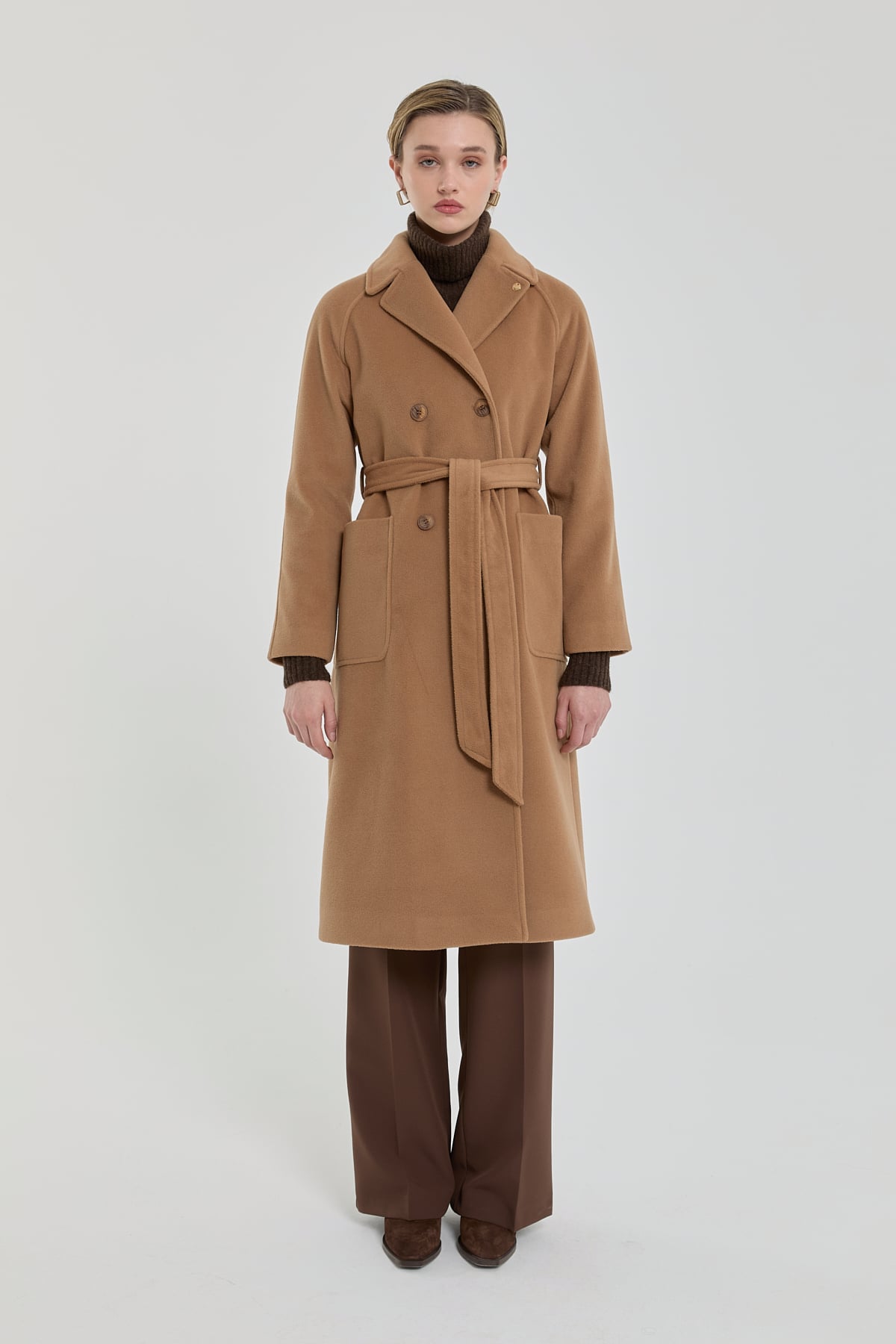 Kuşaklı Kruvaze Kaban  Camel