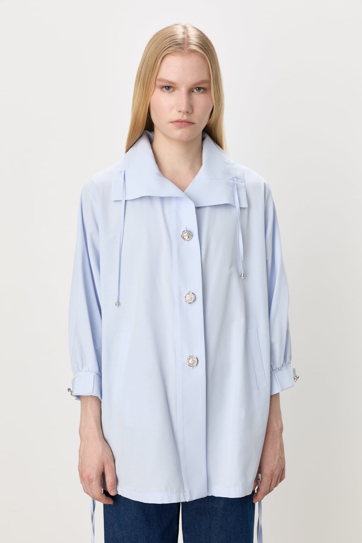 MY312 Giy-Çık Düğme Detaylı Oversize Giy-Çık  Mavi_modest
