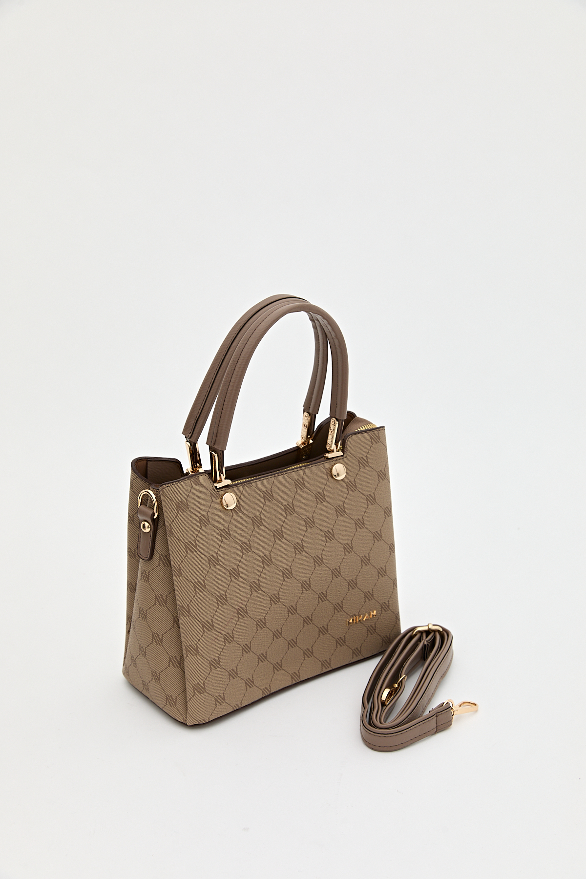 Nihan Monogram Tote Çanta  Vizon