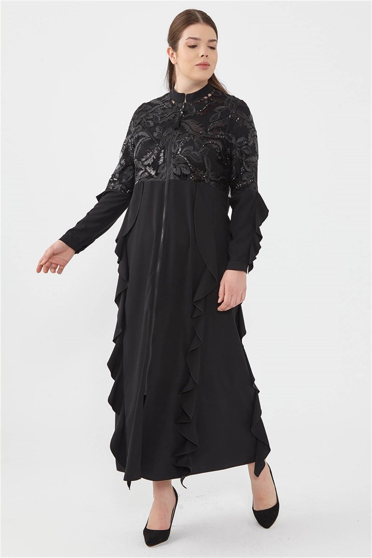 NİHAN Abaya NIHAN B.B FR  Siyah_modest