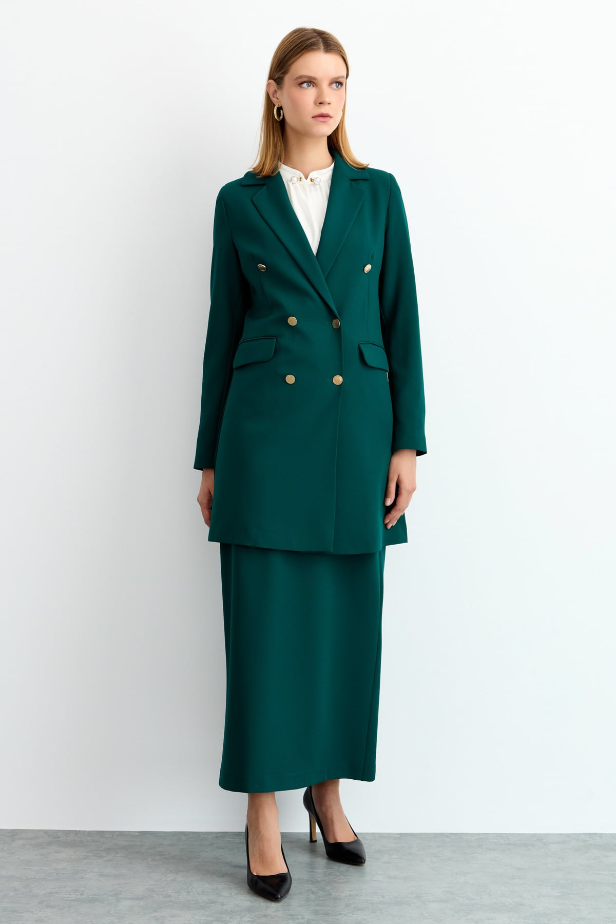 NİHAN Ceket Nihan Blazer Ceket  Yeşil_modest
