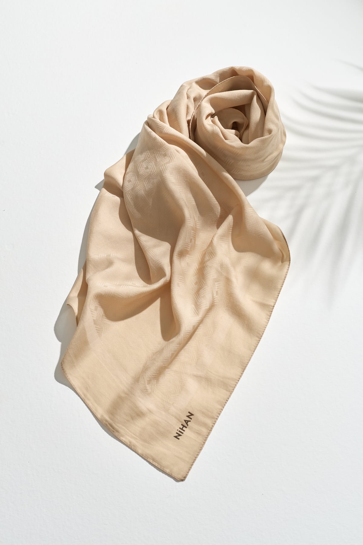 NİHAN Stil Eşarp Nihan Grafik Desen Eşarp  Bej_modest