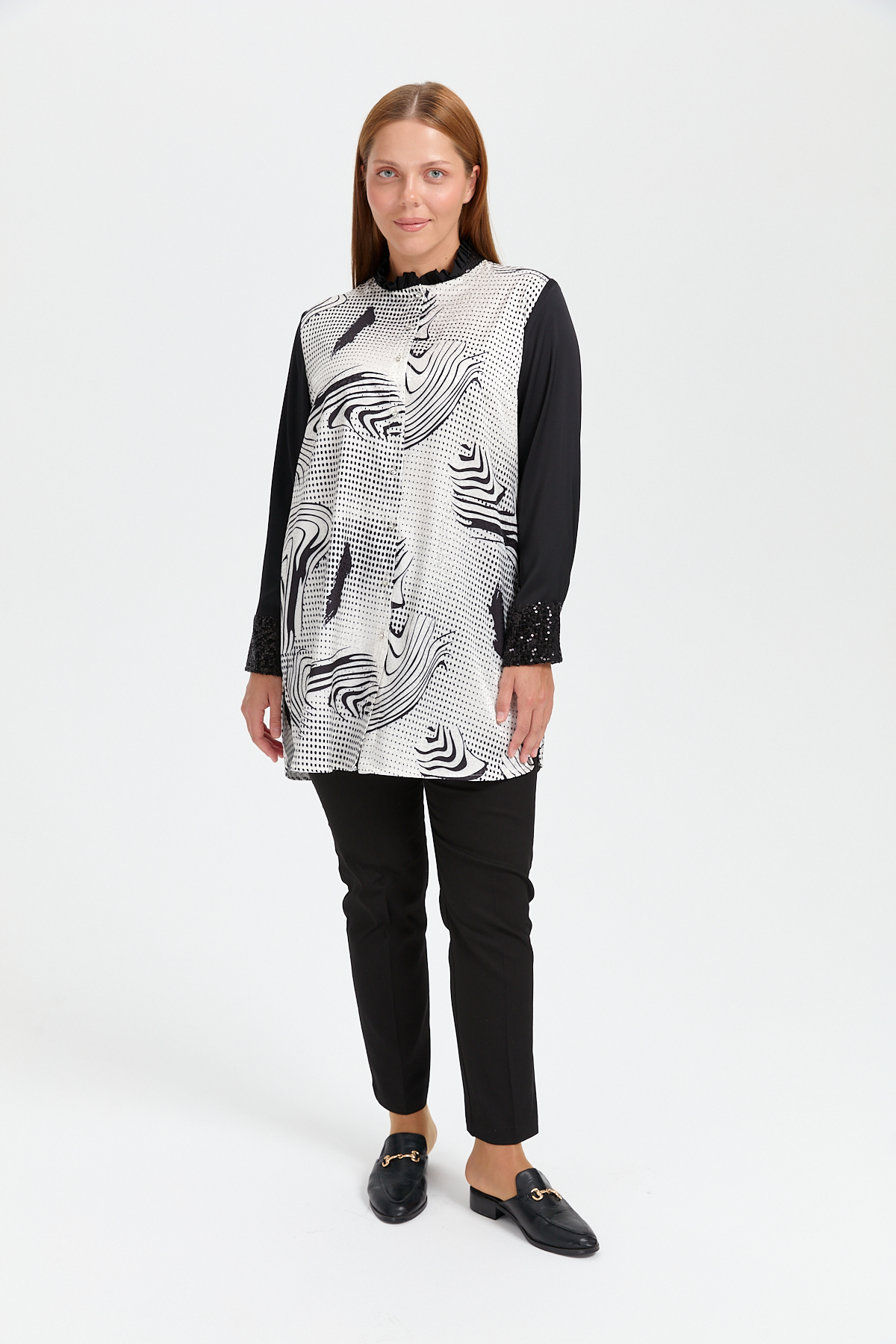 NİHAN Tunik Nihan Rahat Kalıp Tunik  Siyah_modest