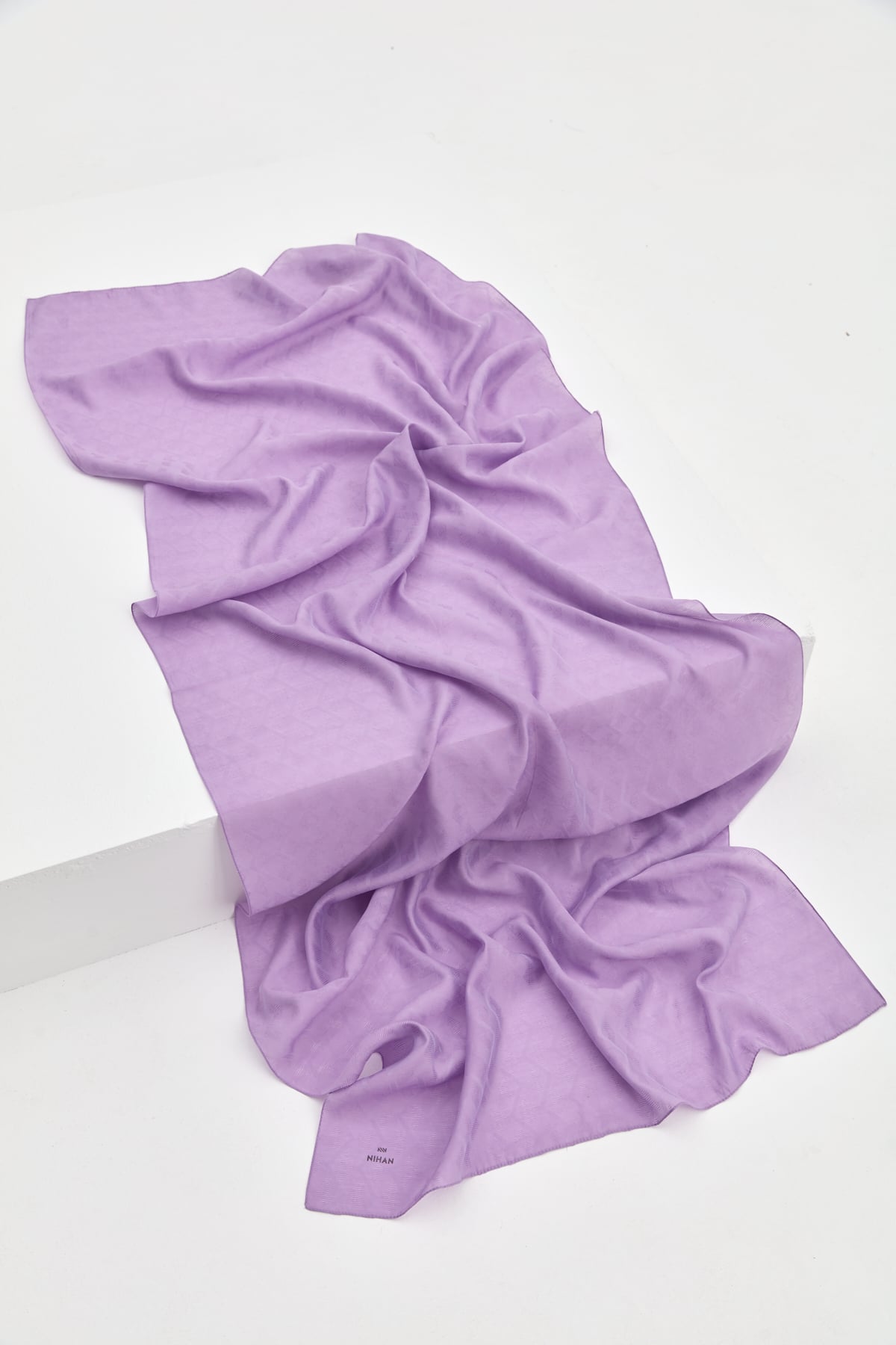 NİHAN Shawl Nihan Zigzag Desen Stil Şal  Lila_modest