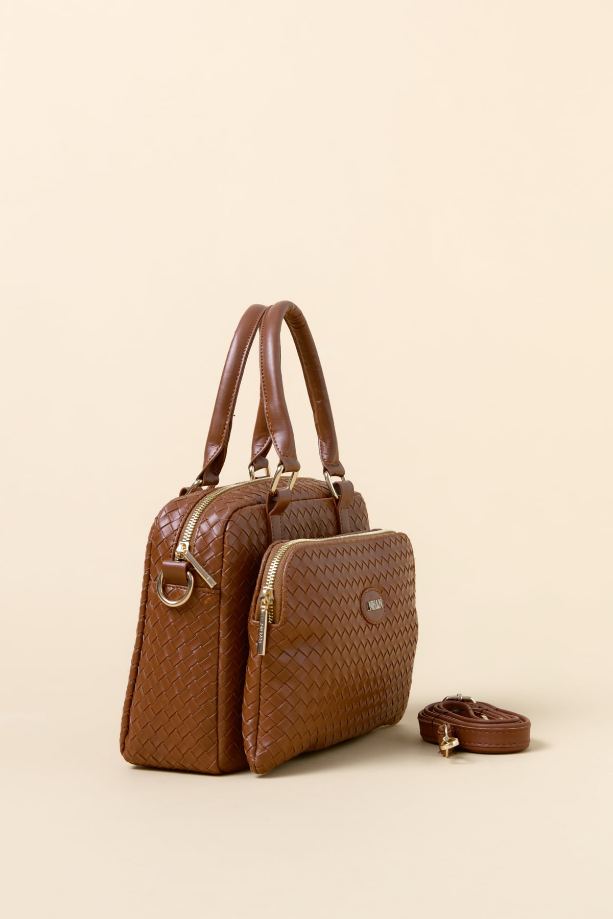 NİHAN Çanta Nihan Çift Gözlü Satchel Çanta  Taba_modest