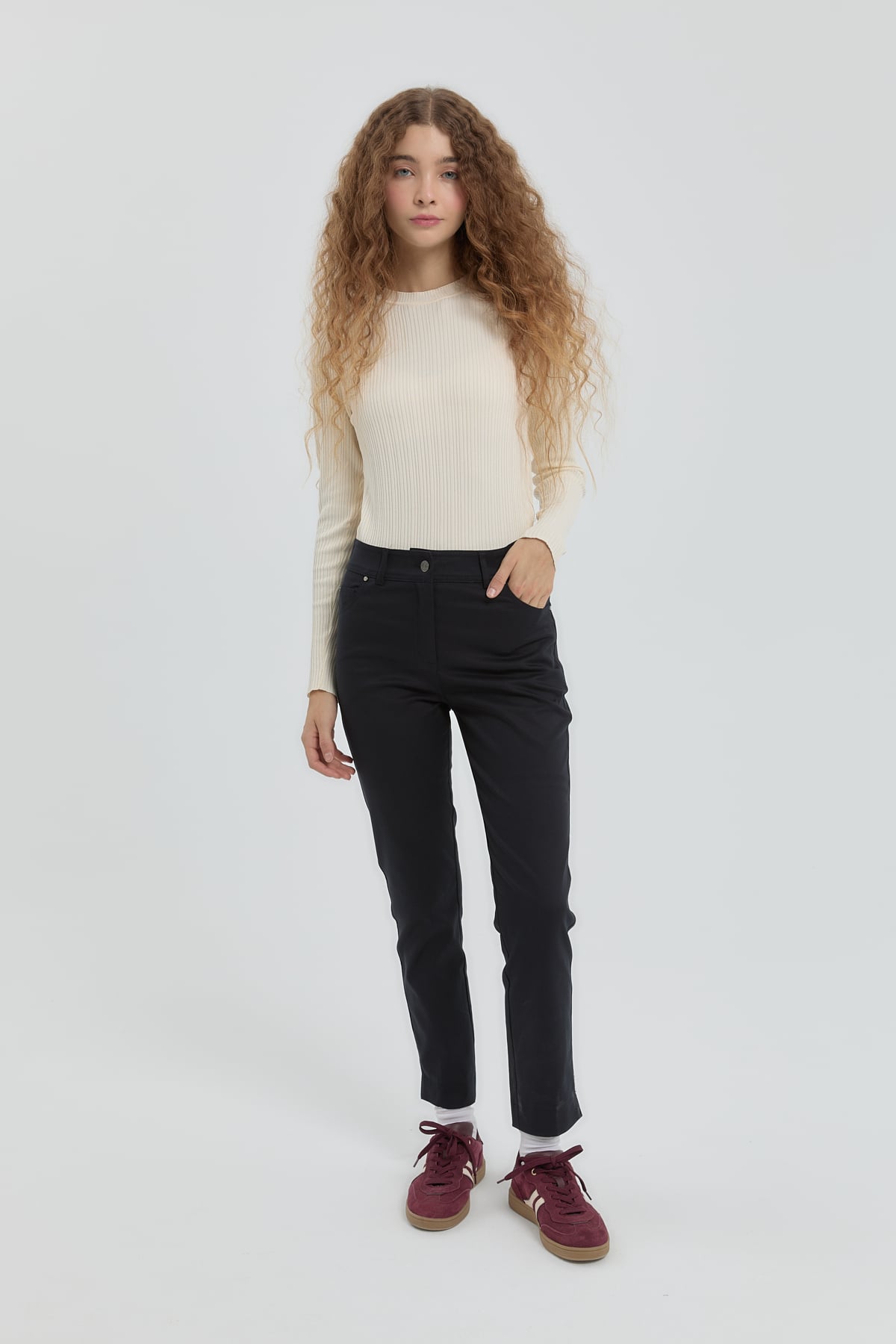 NİHAN Pants Nihan Dar Paça Pantolon  Lacivert_modest