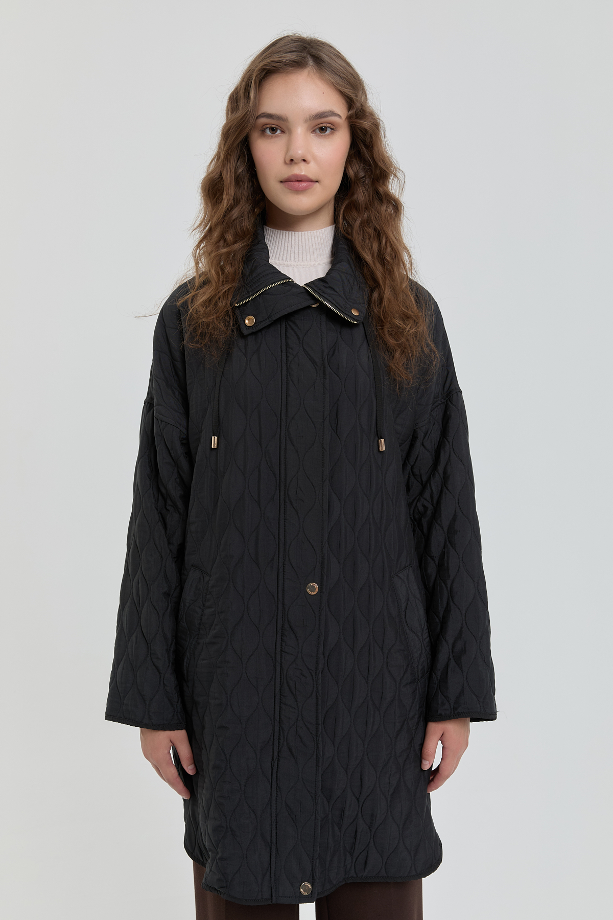 NİHAN Kap Nihan İnce Kapitone Yanları Çıt Çıt Detaylı Kap  Siyah_modest