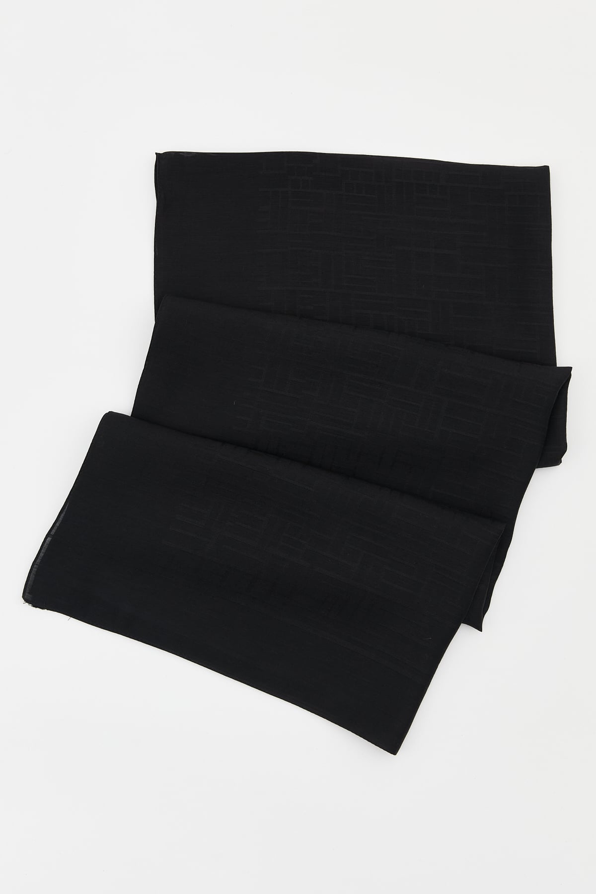 NİHAN Silk Shawl Nihan İpek Yün Labirent Desen Şal  Siyah_modest