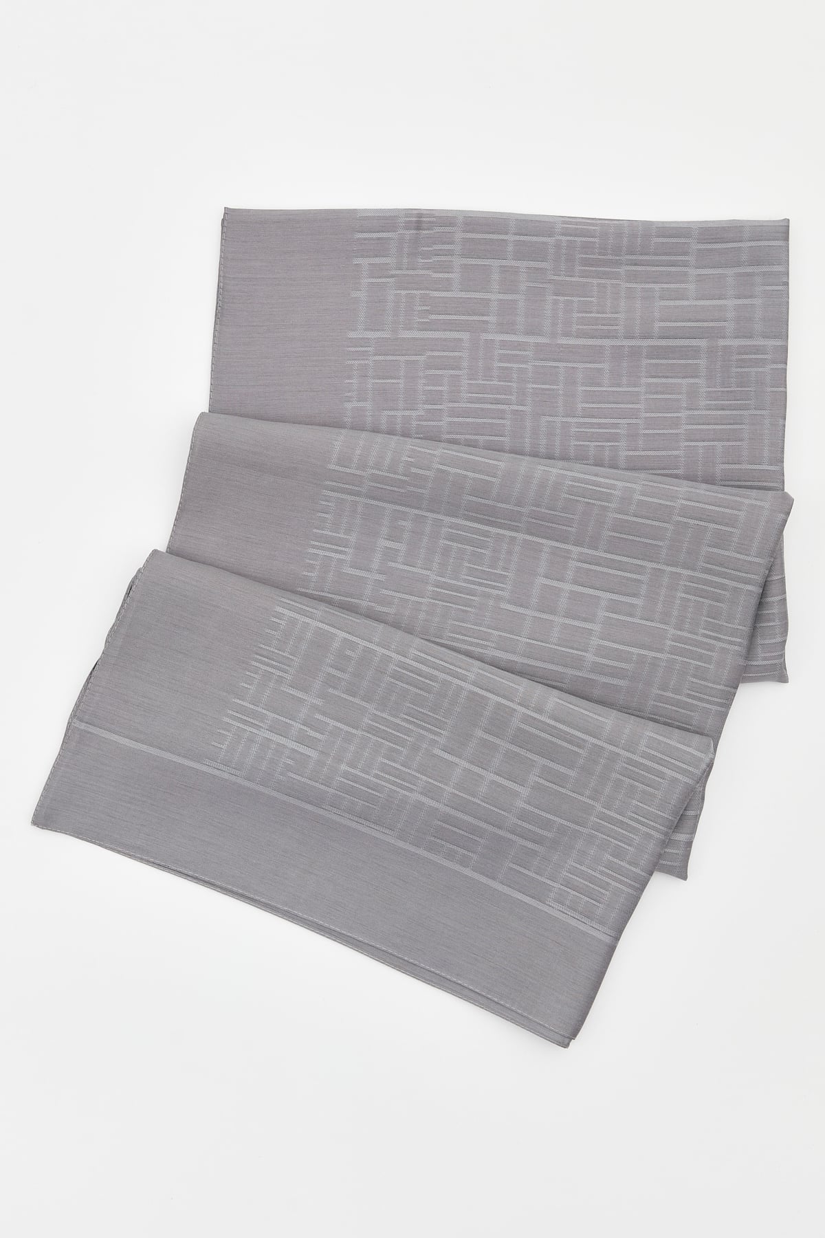 NİHAN Silk Shawl Nihan İpek Yün Labirent Desen Şal  Antrasit_modest