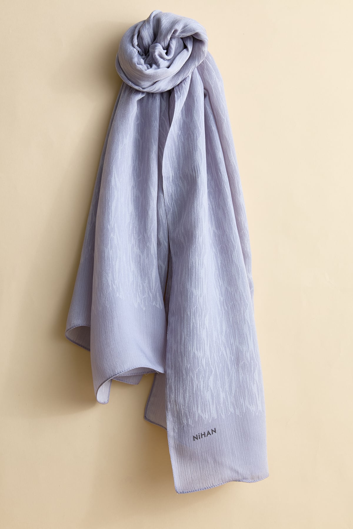 NİHAN Shawl Nihan Jakar Desenli Şal  Gümüş_modest
