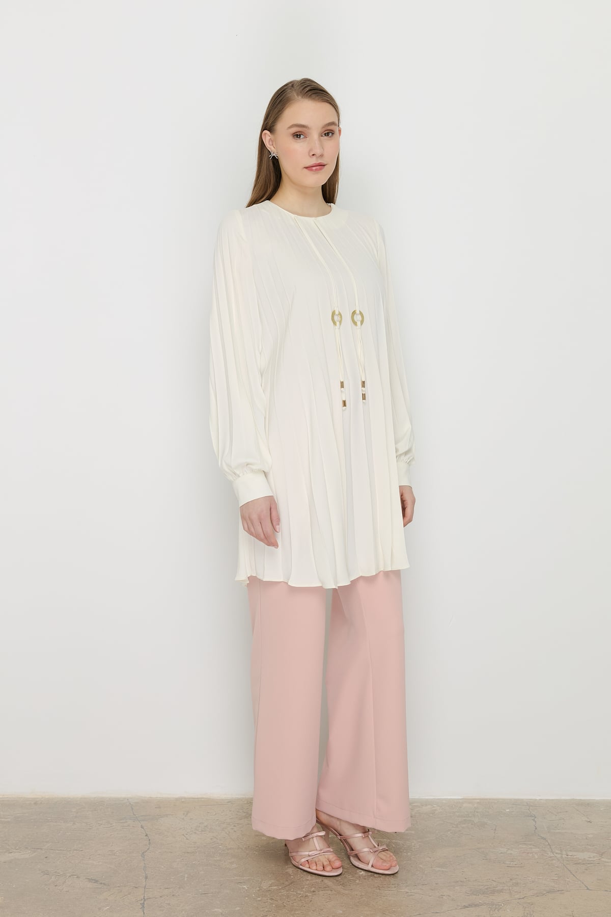 NİHAN Tunik Nihan Pilisoley Tunik  Ekru_modest