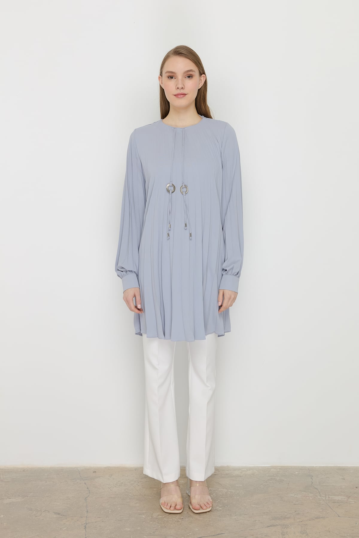 NİHAN Tunik Nihan Pilisoley Tunik  Gri_modest