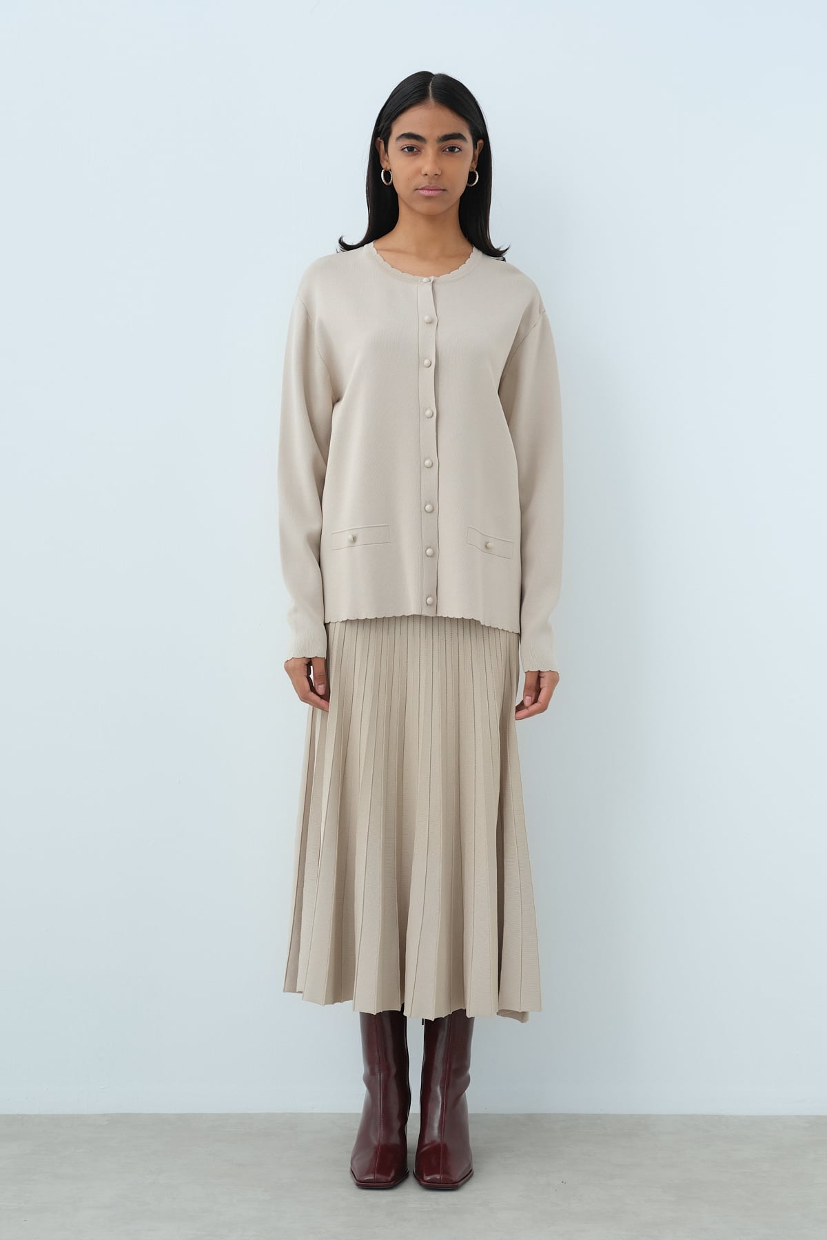 NİHAN Takım Nihan Triko Etek Bluz Takım  Taş_modest