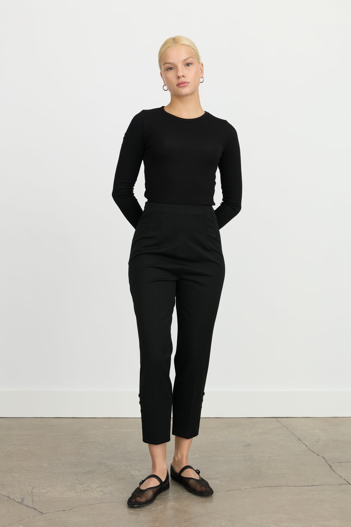 NİHAN Pants Nihan Ütü İzli Havuç Pantolon  Siyah_modest