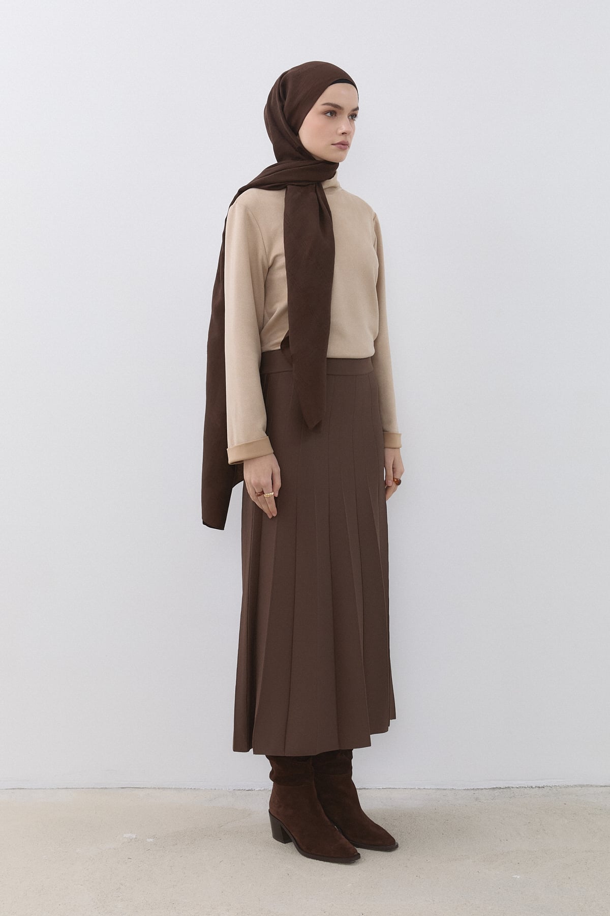 Pilise Rayon Etek  Kahve