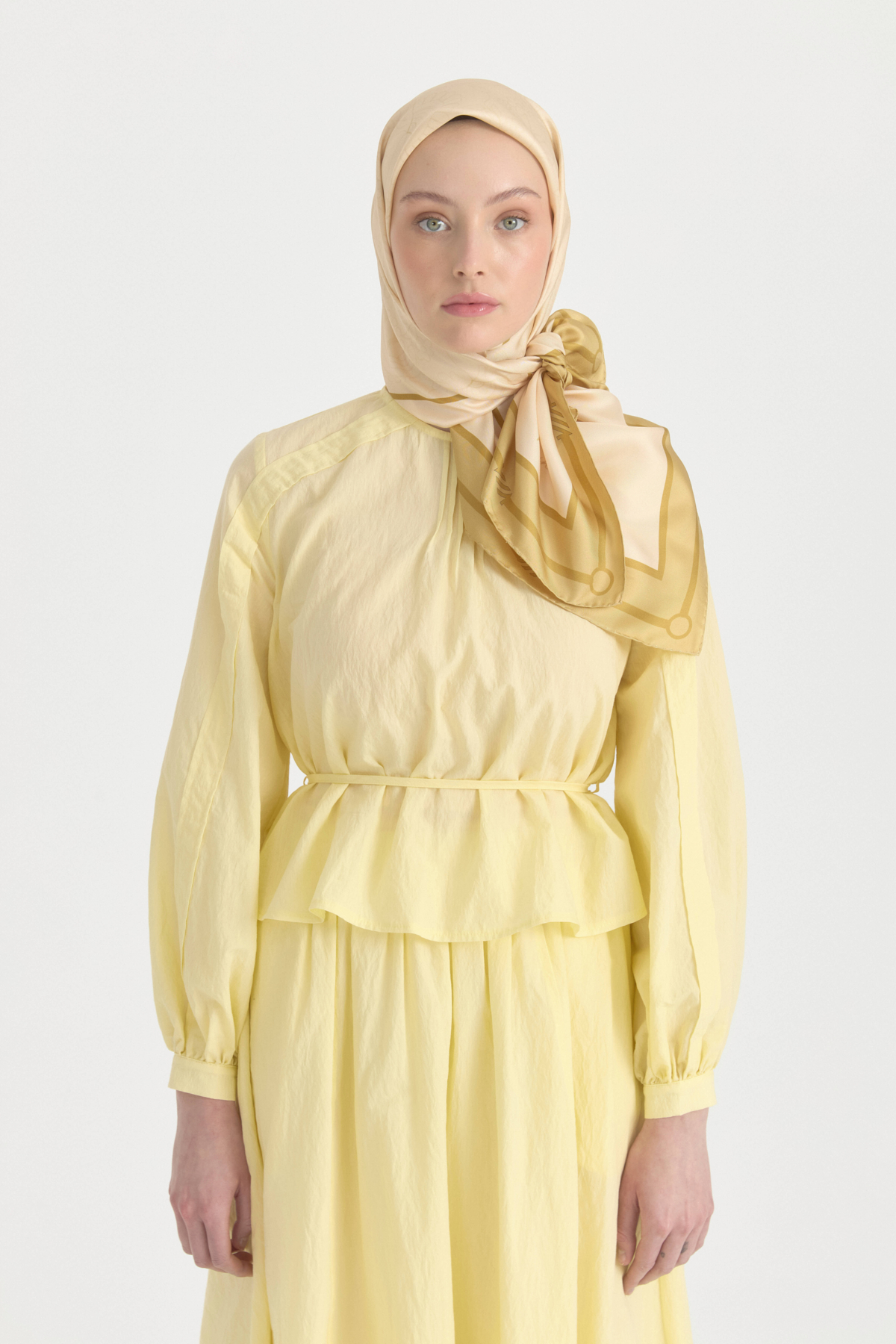 Sura Twill İpek Eşarp  Gold