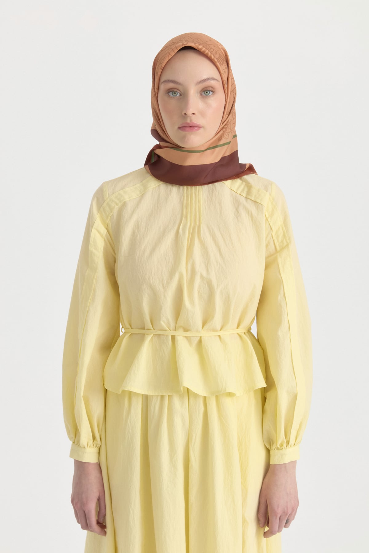 Sura Twill İpek Eşarp  Somon