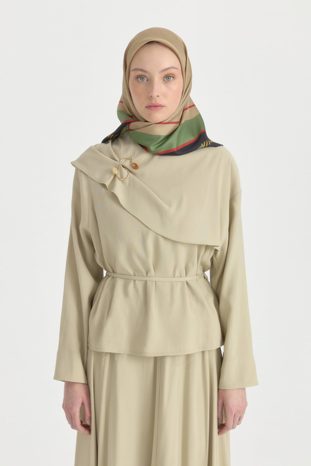 Sura Twill İpek Eşarp  Yeşil